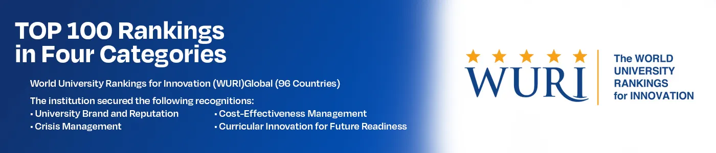 TOP 100 Rankings in Four Categories — World University Rankings for Innovation (WURI)