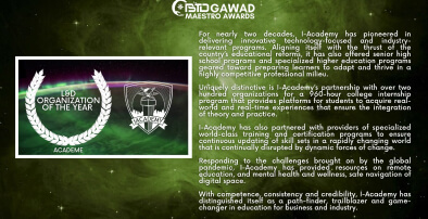 iACADEMY achievement — OCTOBER 2021
